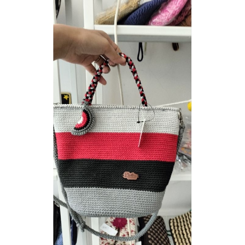 tas rajut alas bulat