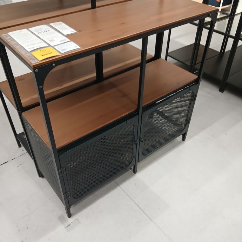 IKEA FJALLBO shelving unit rak penyimpanan barang model industrialis 100 x 95cm