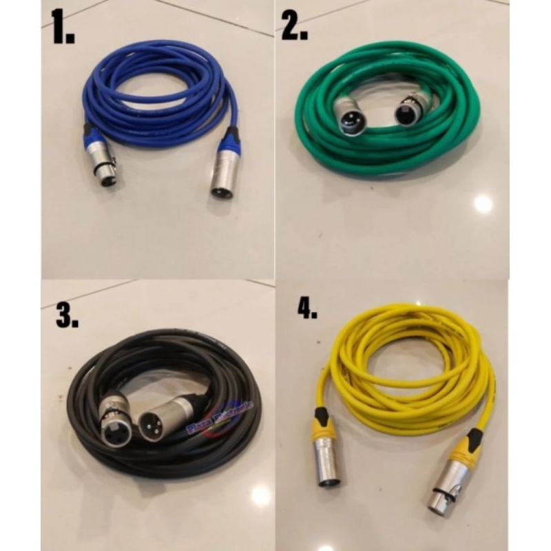 Kabel Audio Mic - Jack Canon XLR Male to XLR Female warna hitam