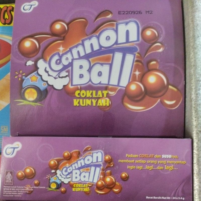 

cannon ball coklat kunyah 1pak isi 24pcs 6gr