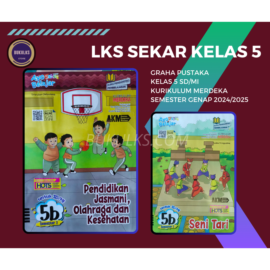 Buku LKS SEKAR GRAHA PUSTAKA SD MI Kelas 5 Merdeka Genap 2024 2025