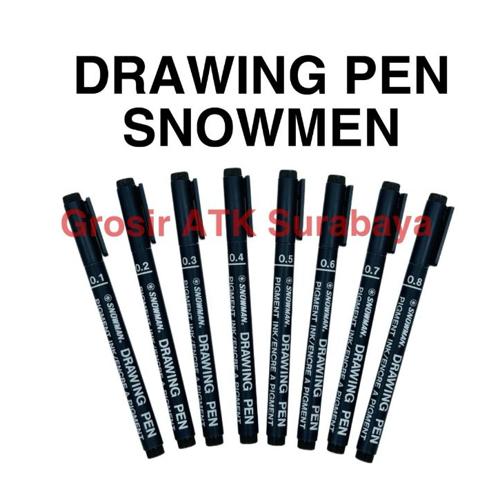 

( StaWorld / DAPAT 1 SPIDOL ) DRAWING PEN / Spidol Gambar Sketsa SNOWMAN FT-700 / FT700 Original Asli