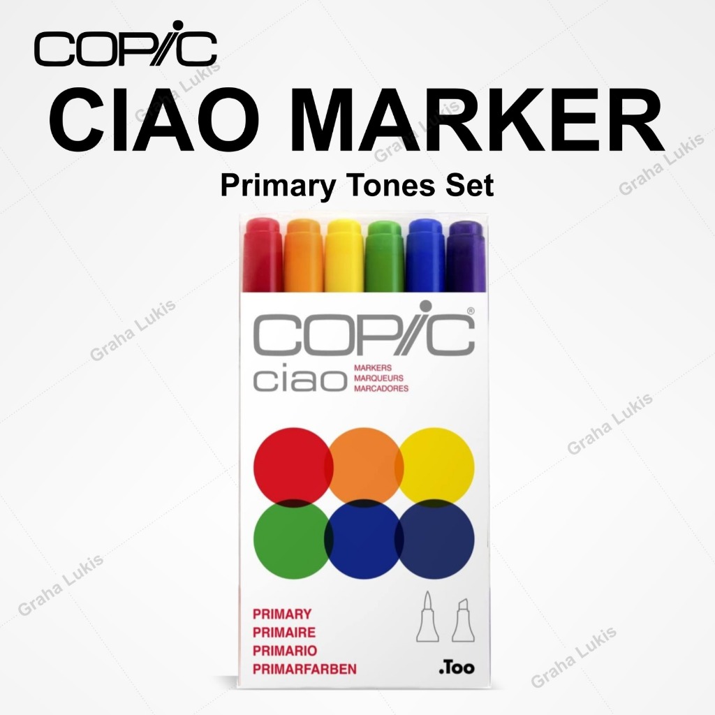 

COPIC CIAO MARKER SET 6 - PRIMARY / PRIMARY TONES