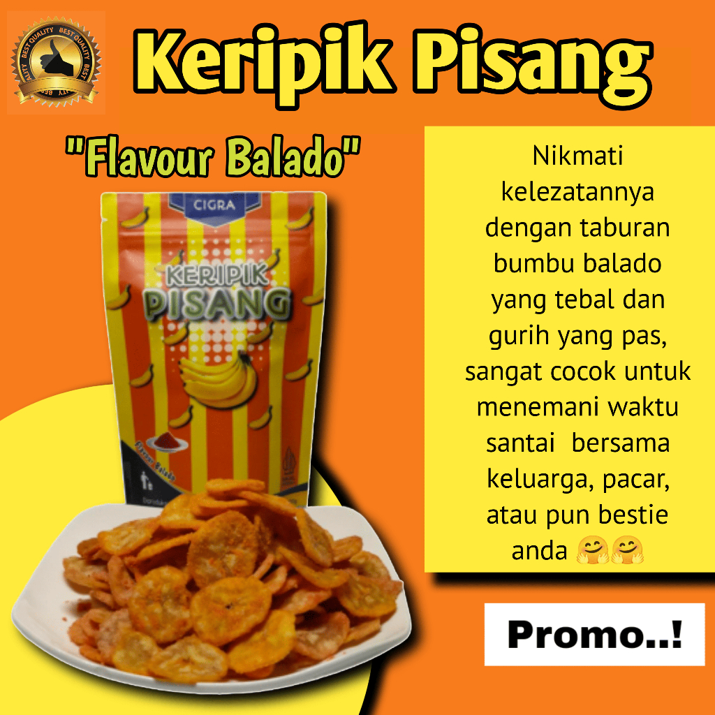 

Keripik Pisang | Rasa Balado | Cemilan Kekinian | Gurih Bikin Nagih | 100gram