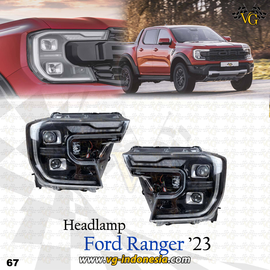 HEADLAMP FORD RANGER RAPTOR 2023 LAMPU DEPAN