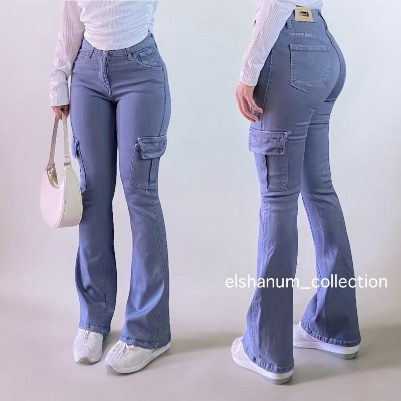 Home Care - Celana Cutbray Cargo Wanita - Cutbray Wanita Kekinian - Celana Wanita Cewek Denim Viral