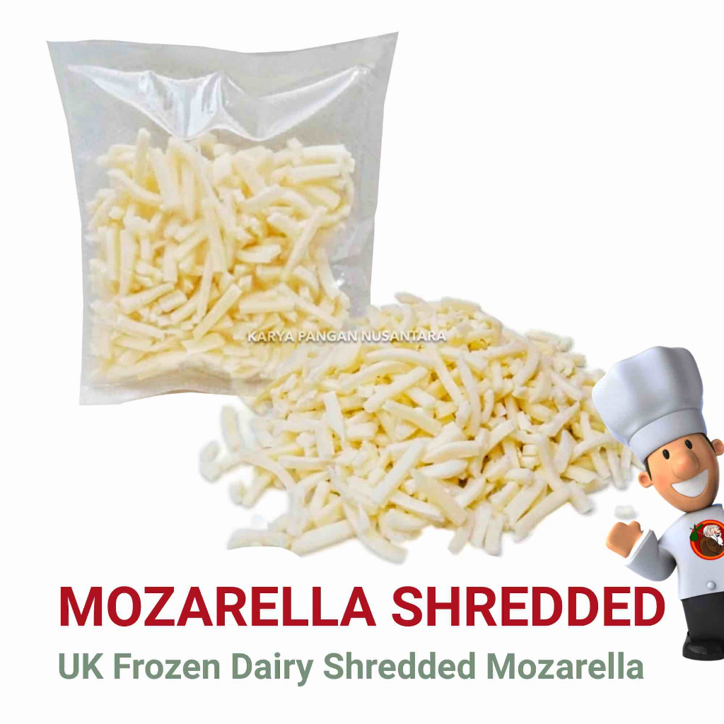 

KEJU PARUT MOZARELLA SHREDDED KEJU MOZARELLA CHEESE SHREDDED FROZEN DAIRY PARTNER