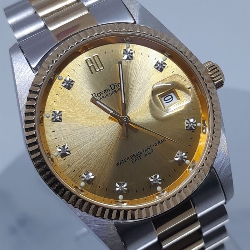 Jam tangan pria original Roven dino paris design RD 3051 B