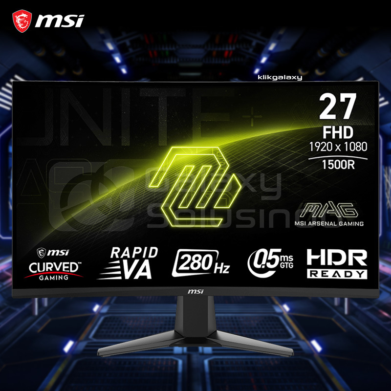 MSI MAG 276CXF 27 Inch VA 0.5ms 280Hz FHD Gaming Monitor