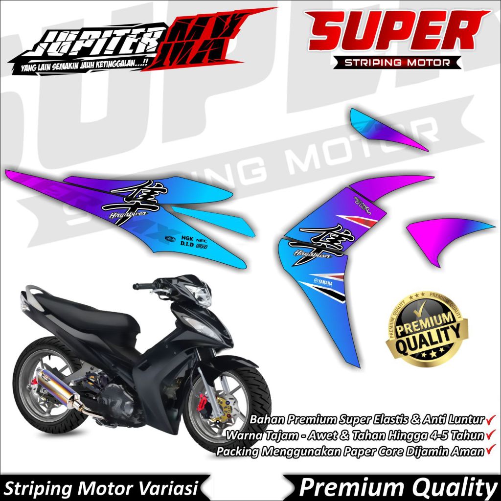 Stiker MX OLD Anti Luntur keren Striping Jupiter MX Old Striping Yamaha Jupiter MX OLD Gradasi