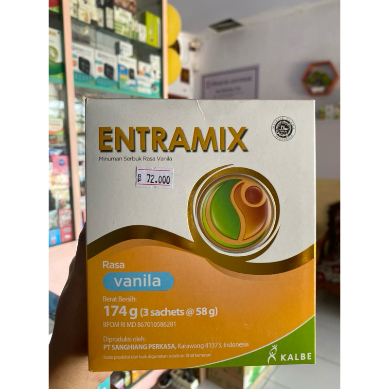 

Entramix 174 g vanila & Cokelat - Nutrisi seimbang khusus dewasa
