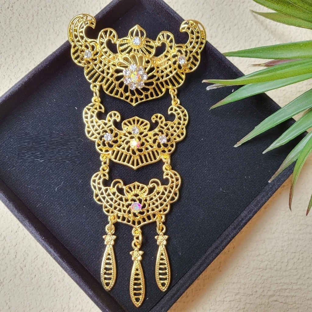 bros kebaya susun 3 aksesoris baju wanita  import korea  bros kebaya kutubaru susun 3 mewah