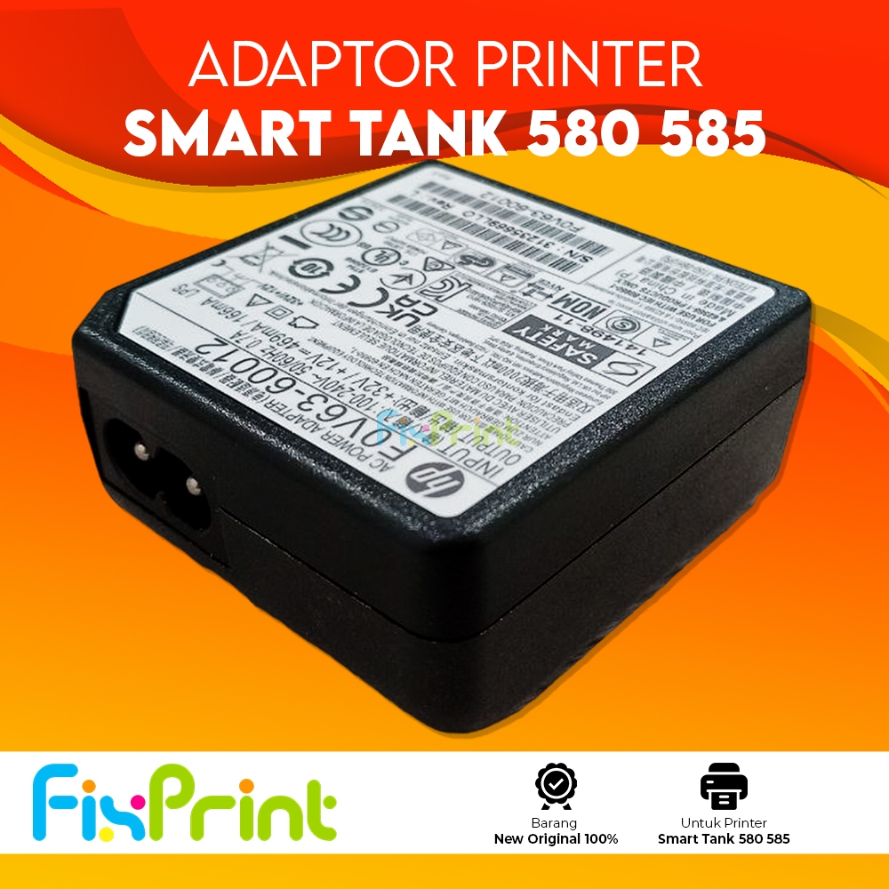 Adaptor Power Supply Smart Tank 580 PSU Printer HP Smarttank 585 Original Bergaransi