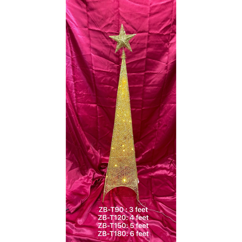 pohon natal gold lampu 180cm , ZB-T180