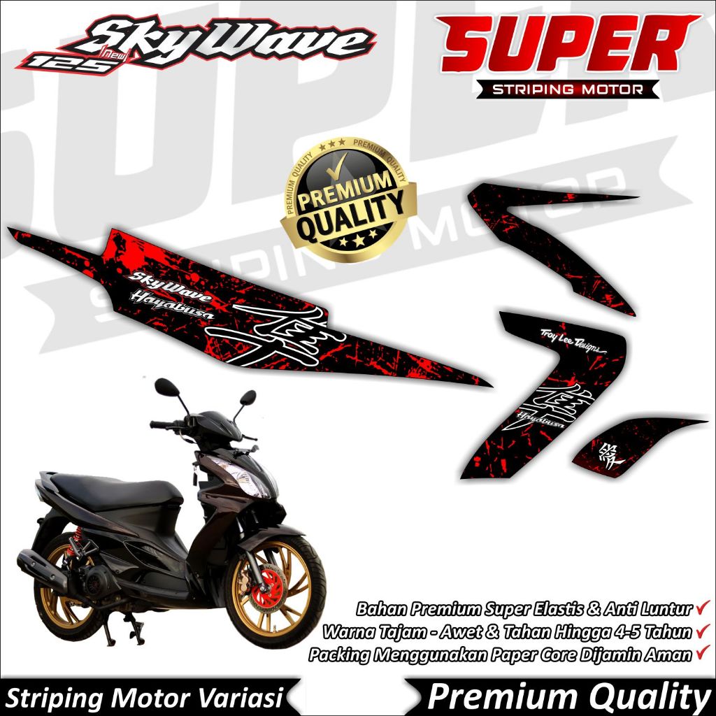 Stiker SKYWAVE Anti Luntur keren Striping Skywave Striping Suzuki SKYWAVE Hayabusa