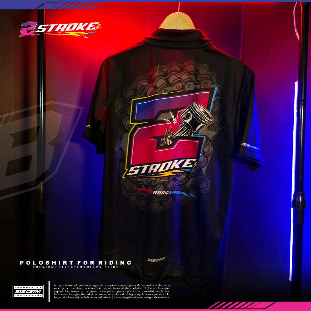 KAOS JERSEY 2STROKE PREMIUM FULL PRINTING KEMEJA POLOSHIRT 2TAK BXS.CSTM V4