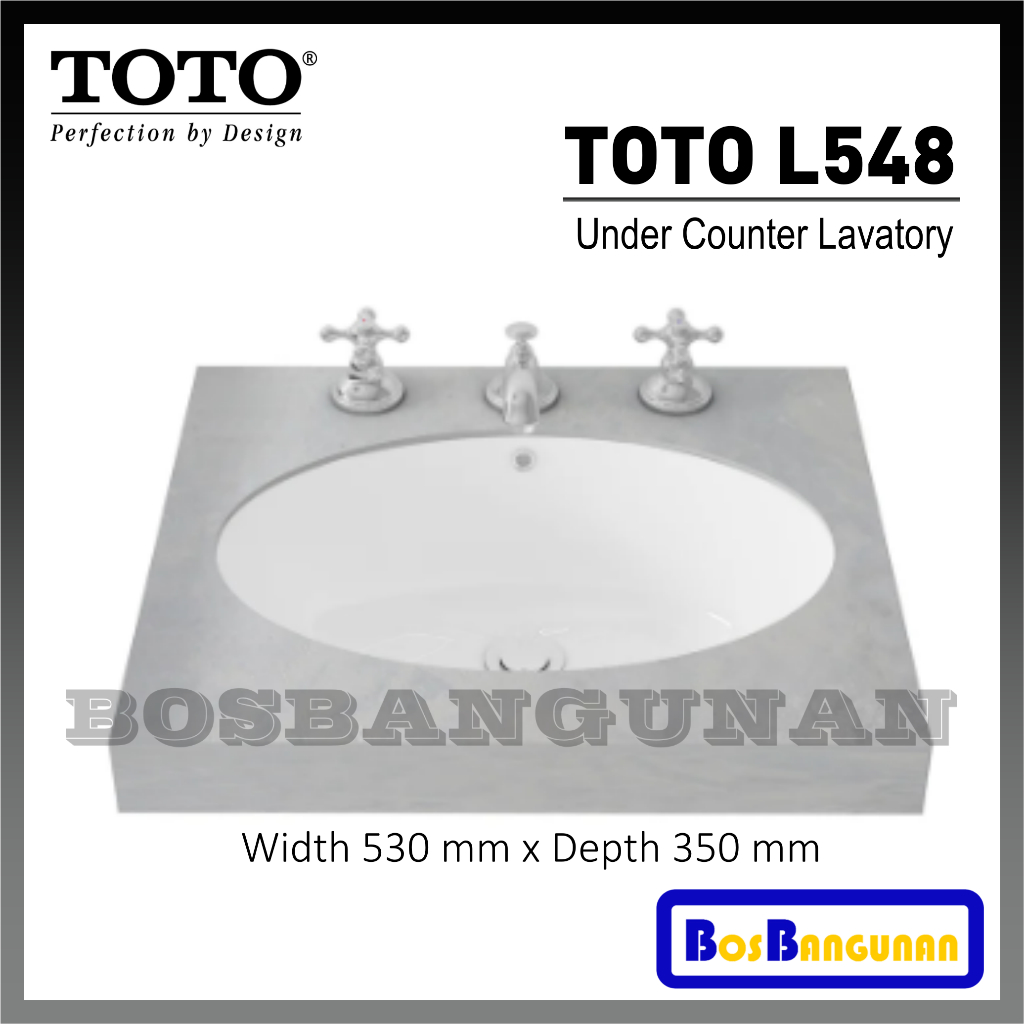 Wastafel Under Counter TOTO L 548 / Wastafel TOTO L548 / Wastafel Tanam TOTO / Under Counter Lavator