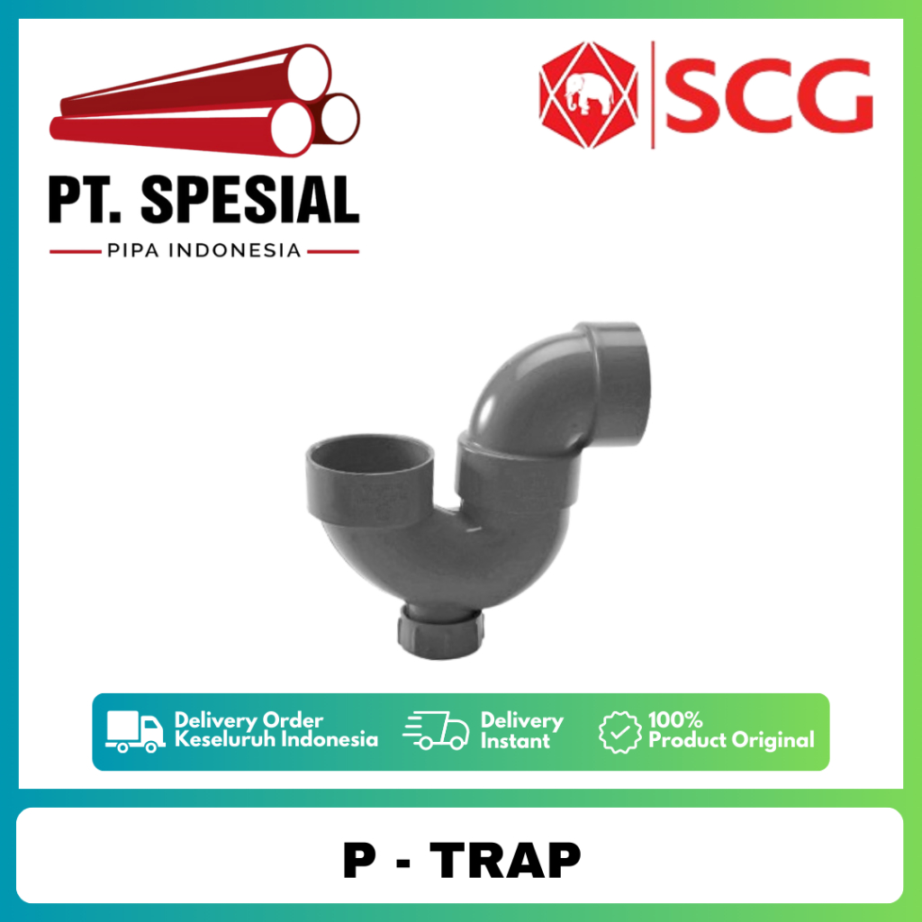 P-Trap 2 Inch PVC SCG / P Trap 2 Inch D / P-Trap  SCG / P Trap D SCG - 06