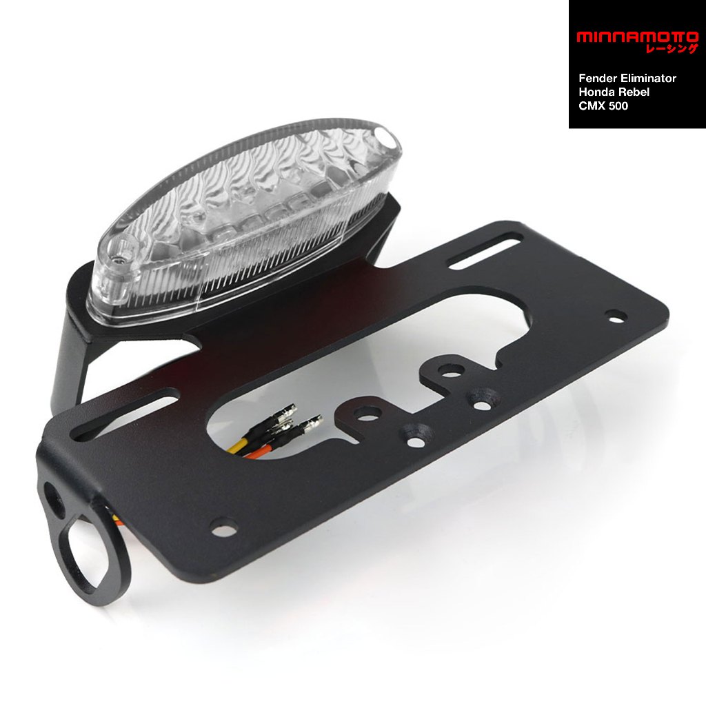 MINNAMOTO Fender Eliminator Tail Tidy Dudukan Plat + Stoplamp Honda Rebel CMX 500 Lampu Rem Belakang