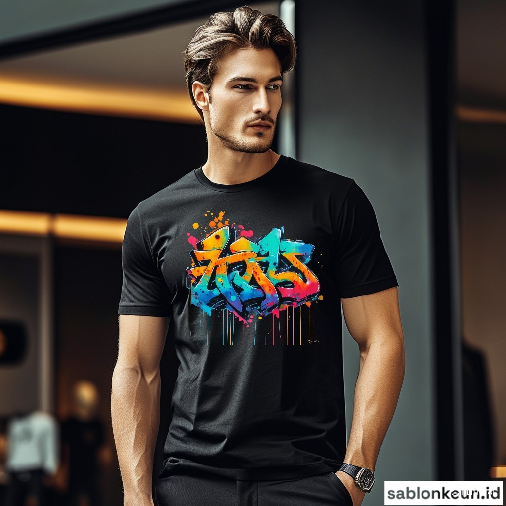 Kaos Gambar  Seni Warna Abstrak / Kaos Abstrak Pria/Wanita / Kaos Gambar Grafis Abstrak