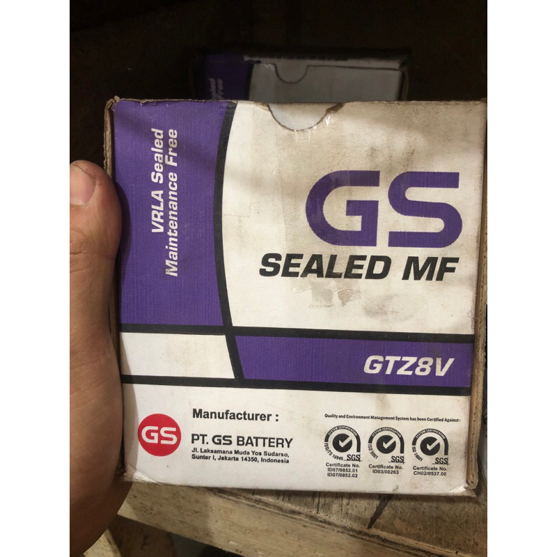 Aki Kering GS ASTRA GTZ8V untuk CBR250,MT25,R25,KLX,Vespa Aki GTZ8V gs astra aki R25 YAMAHA original