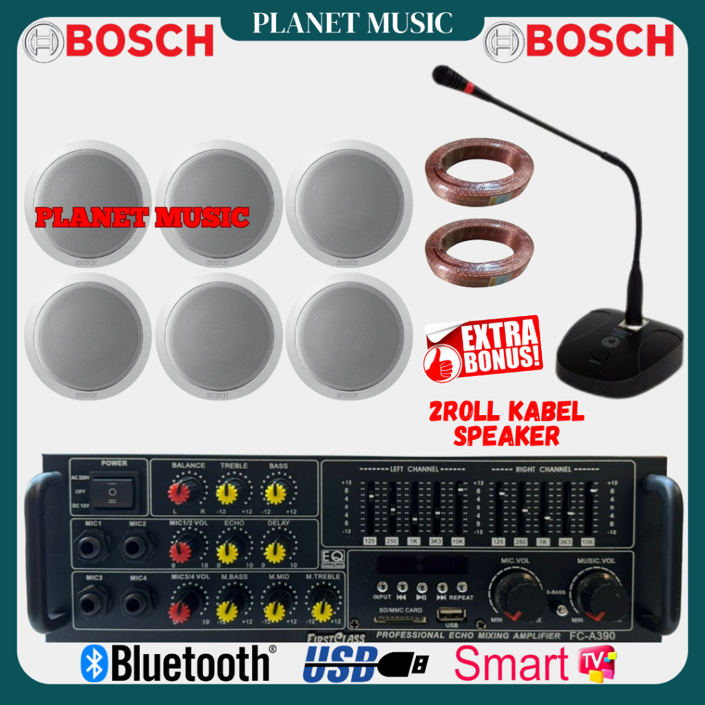 Paket Speaker BOSCH / Paket Speaker Ceiling BOSCH / Speaker Plafon BOSCH ( 6 Speaker )