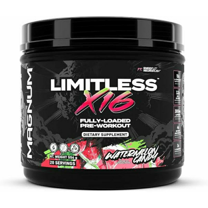 MAGNUM LIMITLESS X16 Pre Workout Suplemen Fitness