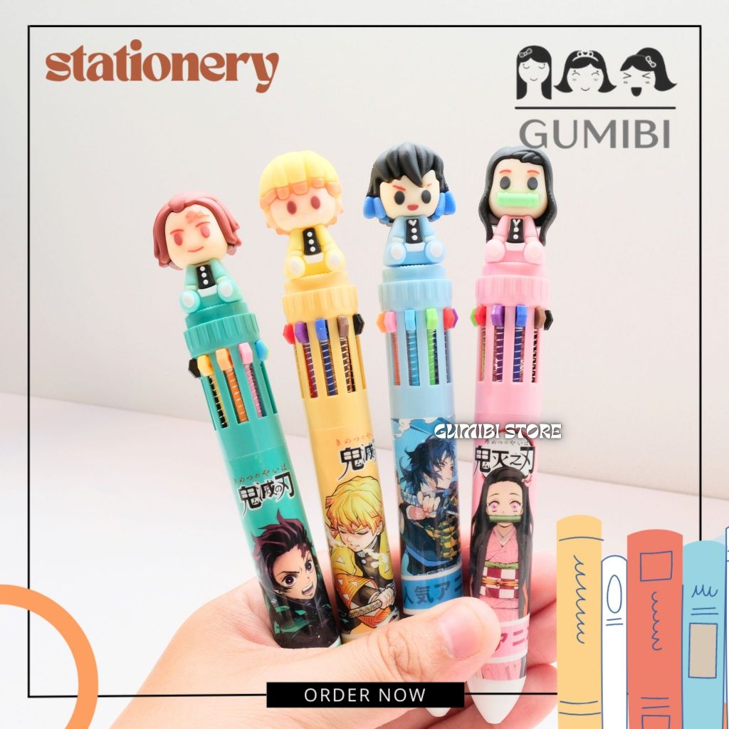 

PULPEN 10 WARNA DEMON SLAYER PENA TINTA WARNA WARNI KIMETSU NO YAIBA PEN 10 WARNA DEMON SLAYER TERMURAH GUMIBI STORE
