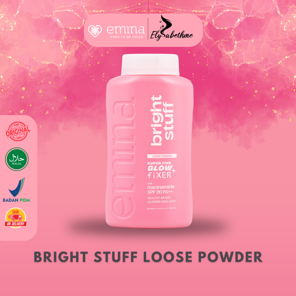 [ELYSABETHME] Emina Bright Stuff Loose Powder 55gr bedak tabur untuk remaja dengan finish matte coco