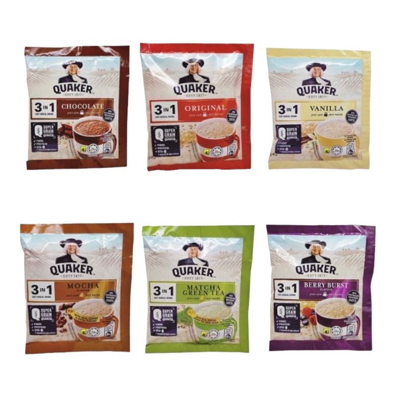 

QUAKER OAT MEAL SACHET 28GR COKLAT DAN VANILA