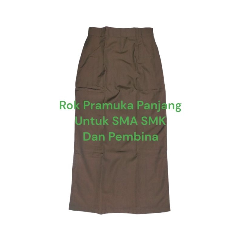 Rok Pramuka SMA SMK Panjang Famatex, Rok Pramuka Penegak Panjang Span Rempel Belakang Famatex Untuk 