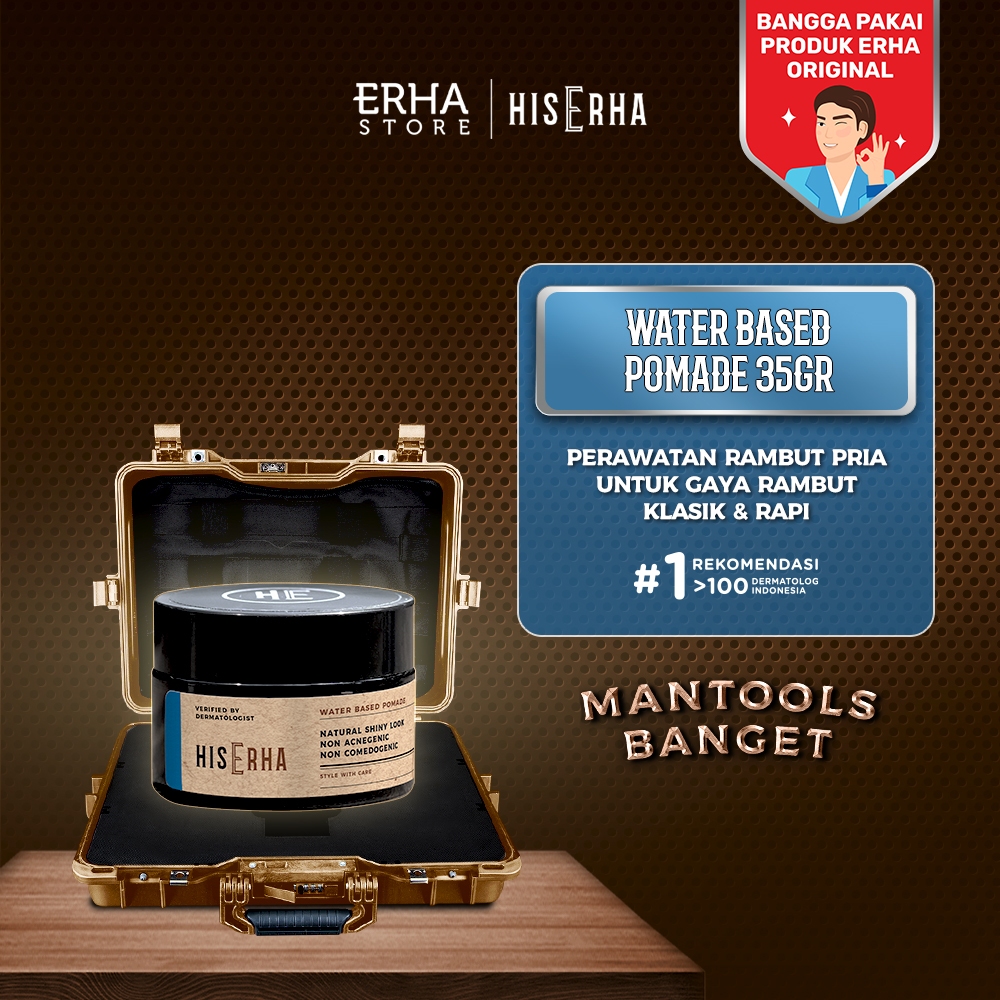 HIS ERHA Waterbased Pomade 35gr - Pomade Waterbased