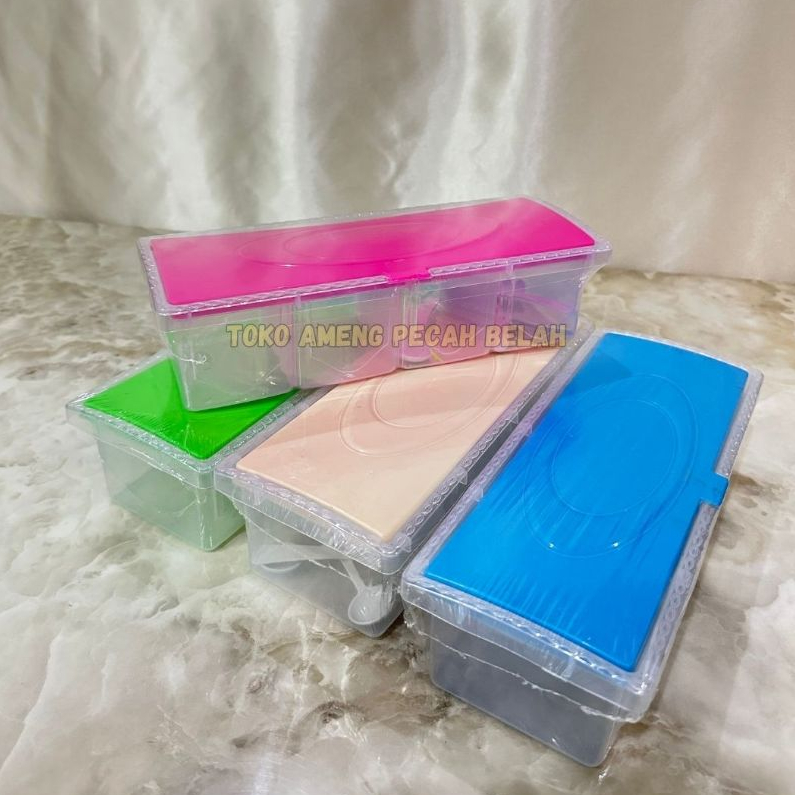 Tempat Bumbu Plastik Bersekat Cantik