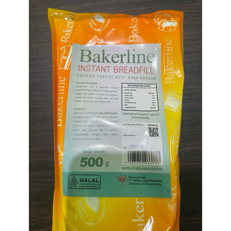 

bakerline pandan | bakerline premiks rasa pandan kemasan 500gr