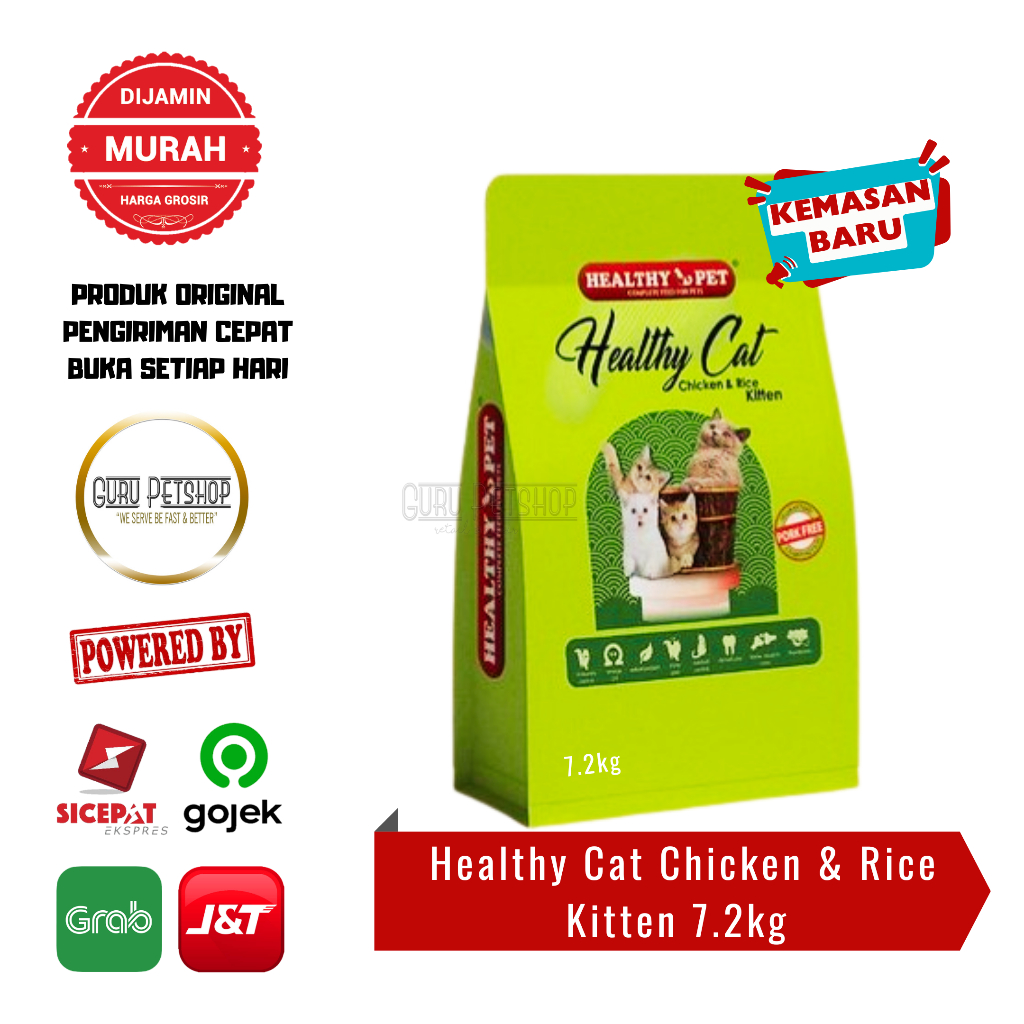 Healthy Cat Chicken & Rice Kitten 7,2Kg Freshpack / Makanan Kucing Healthy Kitten Chicken 7,2kg