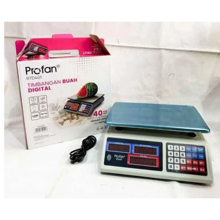 Timbangan Buah Digital Elektrik Duduk 2 Layar Buah Sayur Daging Paket Laundry Stainless 40kg 40 kg k
