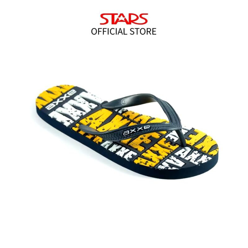 sandal jepit AXXE dewasa CARLO HITAM KUNING