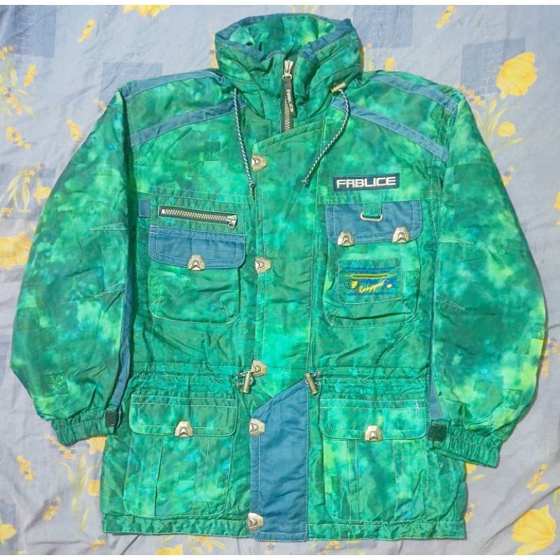 Jaket Vintage Racing Snowboard Fablice Green Thrift