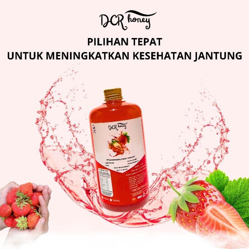 

Paket Cuka Strawberry Sari Strawberry Cuka Strawberry Organik Original Asli Cider Vinegar With Mother - DCR Honey