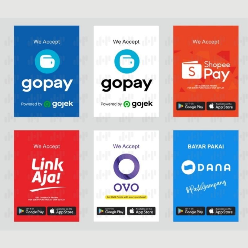 

[Niefashop.official] Stiker Ewallet digital topup sld dikonter warung
