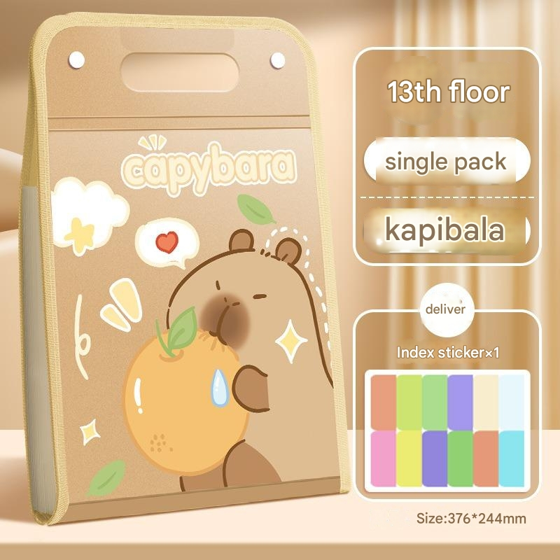 

[LOGU] Organizer kertas capybara, Map kertas, Dokumen Keeper slot handle, Folder Map