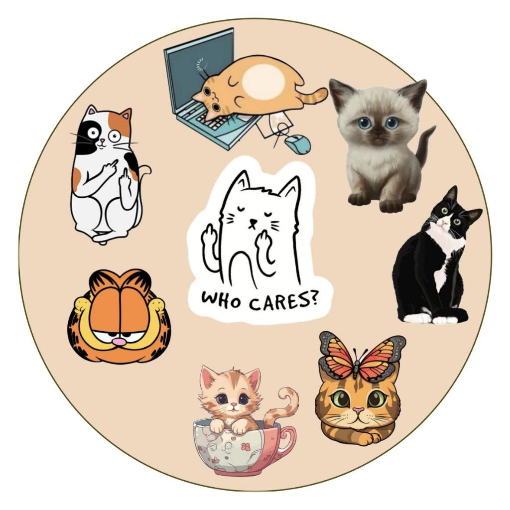 

Stiker Satuan Cute Cat Stiker Helm Kucing Lucu Waterproof Sticker Ecer Lucu Aesthetic Hiasan Laptop Botol Tumbler Case Hp DIY Stiker