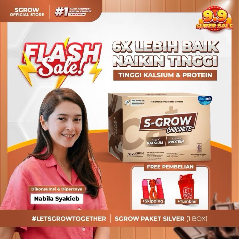

S-GROW CHOCOLATE 1 BOX - Peninggi Badan Terbaik Untuk Remaja dan Dewasa