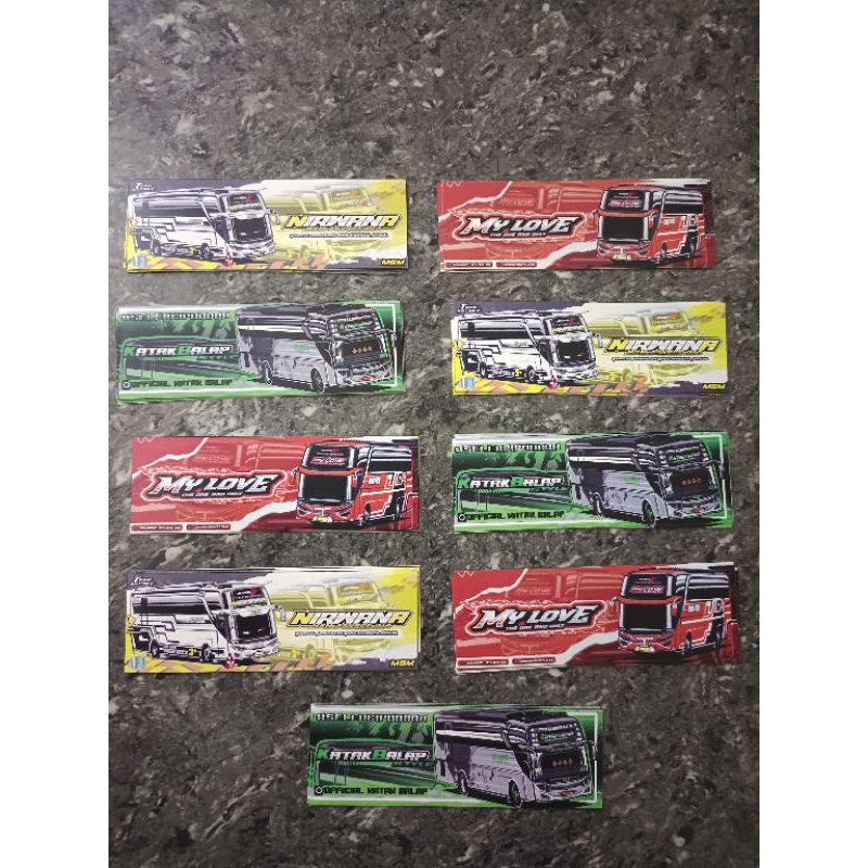 

Stiker bus terbaru original My Love & Katak balap isi 36 pcs