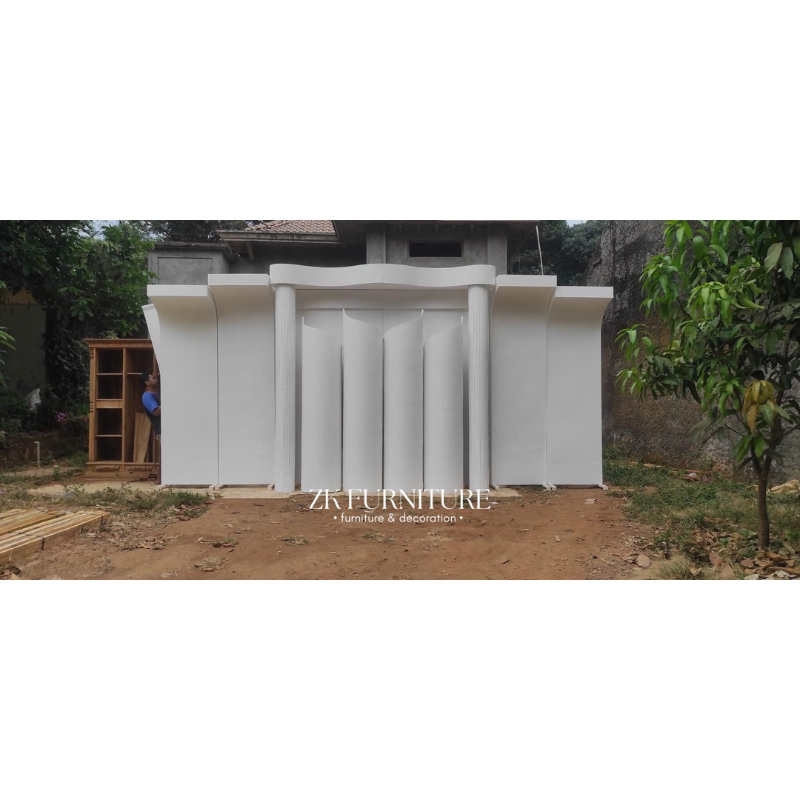 Backdrop pelaminan / Backdrop pelaminan triplek / Set backdrop wedding / Backdrop pernikahan / Dekor