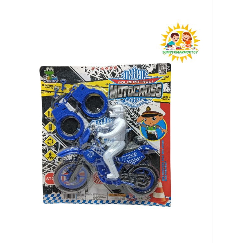 mainan anak Motorcross polisi Patroli dengan Aksesoris