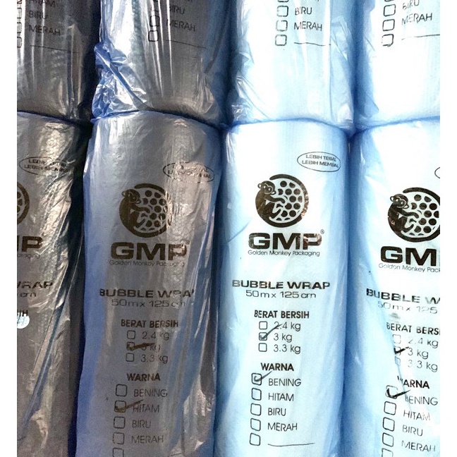 

FG2 Bubble Wrap Merk GMP 3 KG x 5 MTR x 125 MTR Tebal