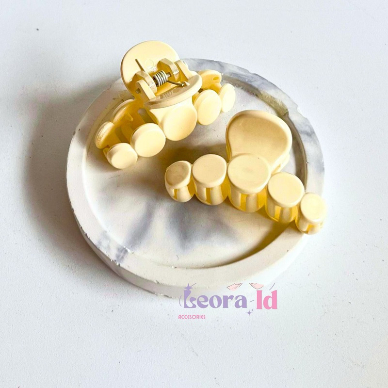 Leora -  Mini Hair Claw | Jepit Rambut Kecil | Jepit Rambut Poni | Jepit Rambut Bulat | Jepit Rambut