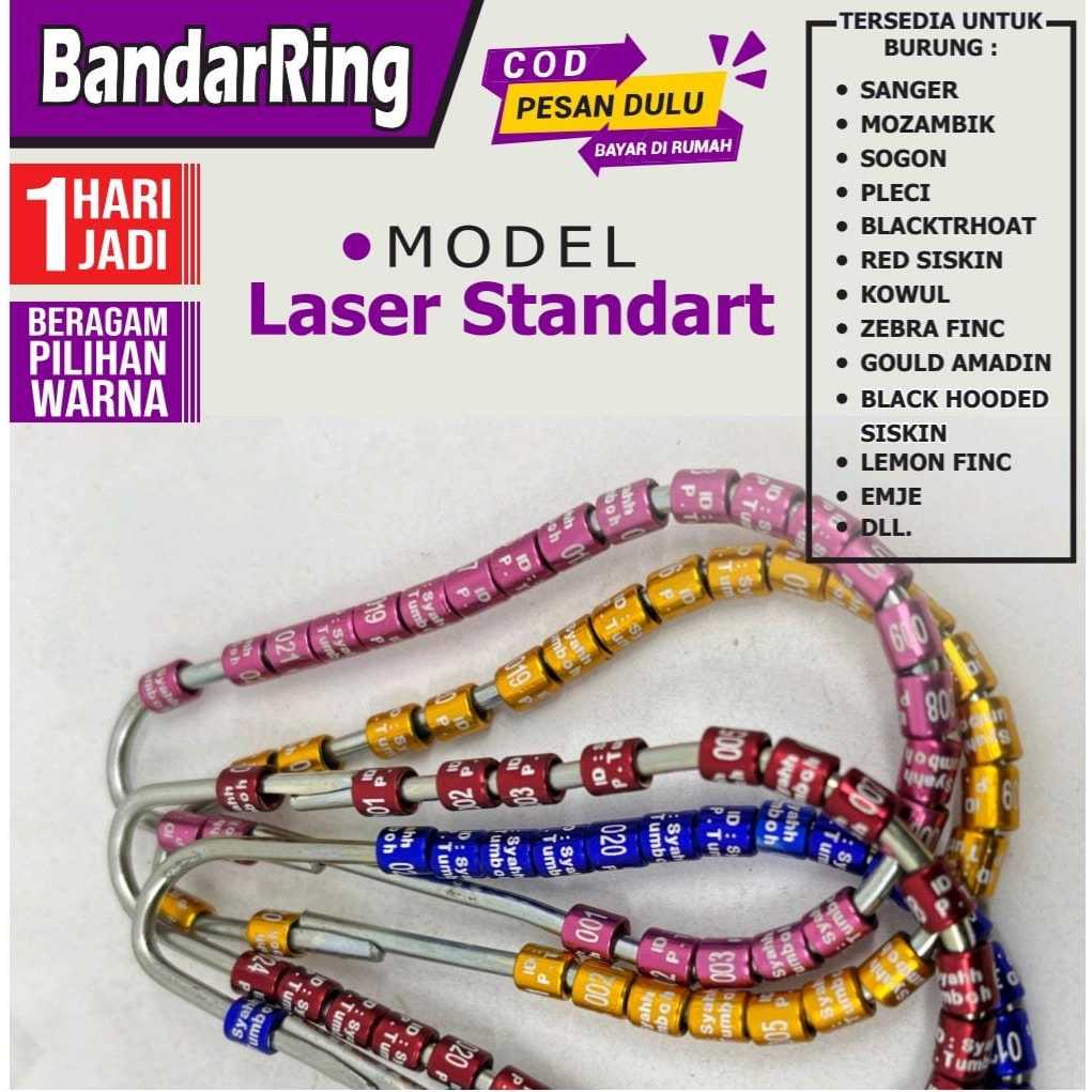 Ring burung laser untuk pleci sogon blackthroat sanger mozambik siskin emje lemon finc konin dll