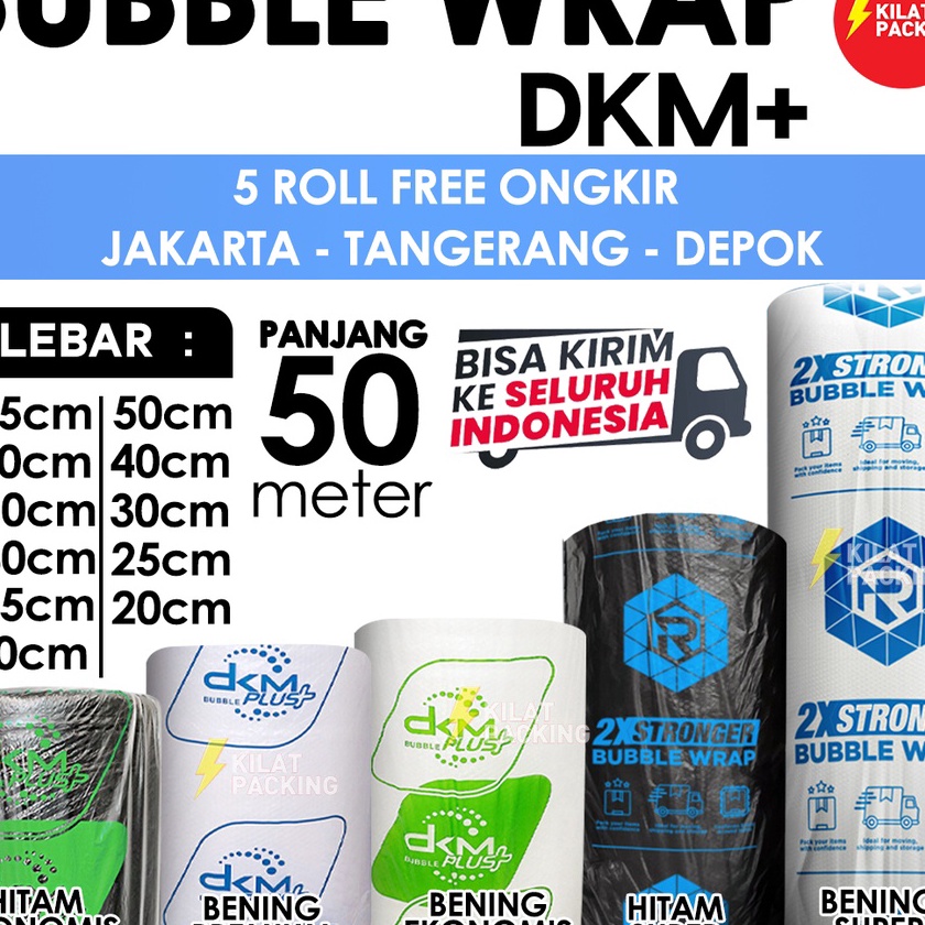 

Beli BUBBLE WRAP VARIAN UKURAN DKM ROLL